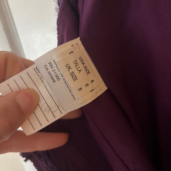 Morilee plum prom formal tea length gown size 6 - Picture 8 of 10